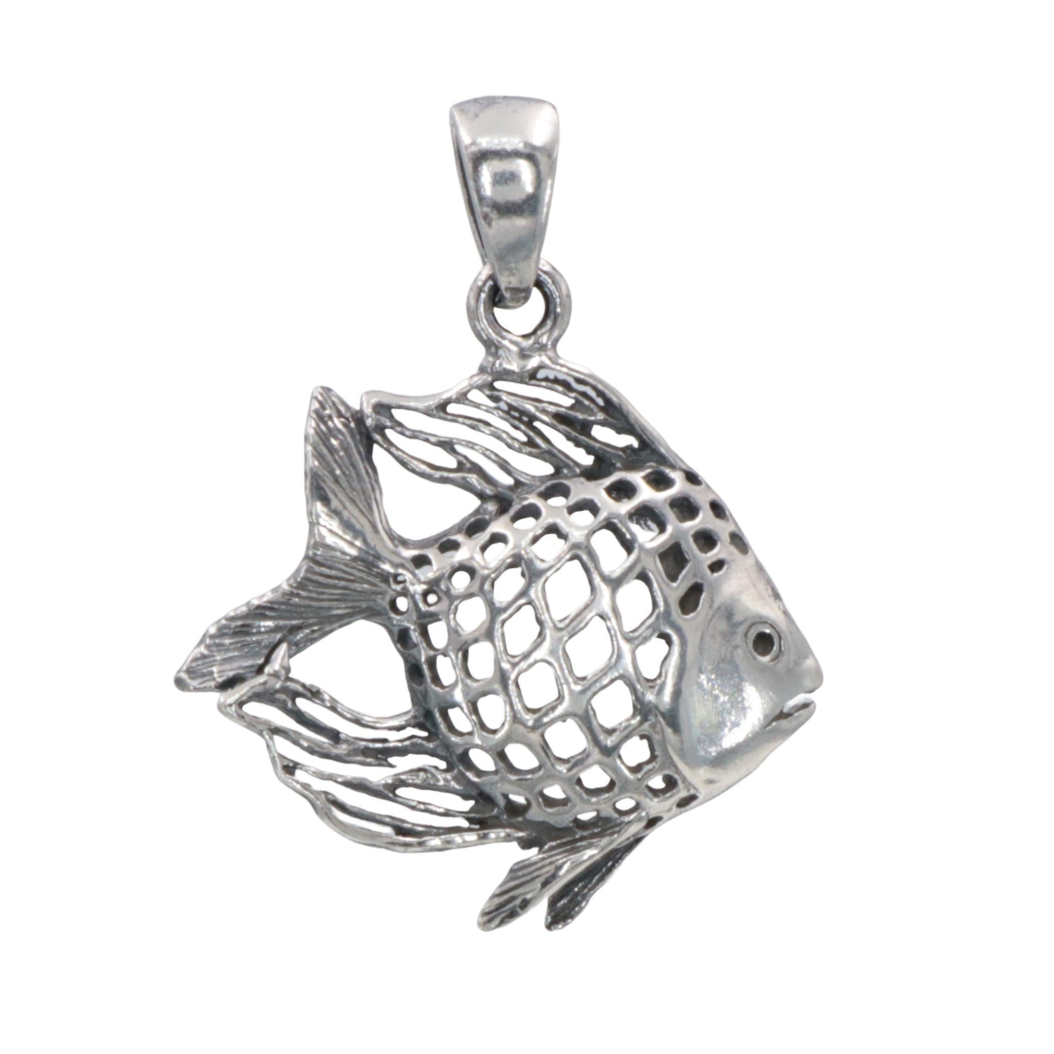 Filigree, sterling silver charms, front view