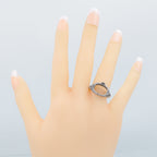 Detail view of Classic Victorian Semi Mount for Oval 11 x 14mm Gemstone Filigree Ring Sterling Silver highlighting design det