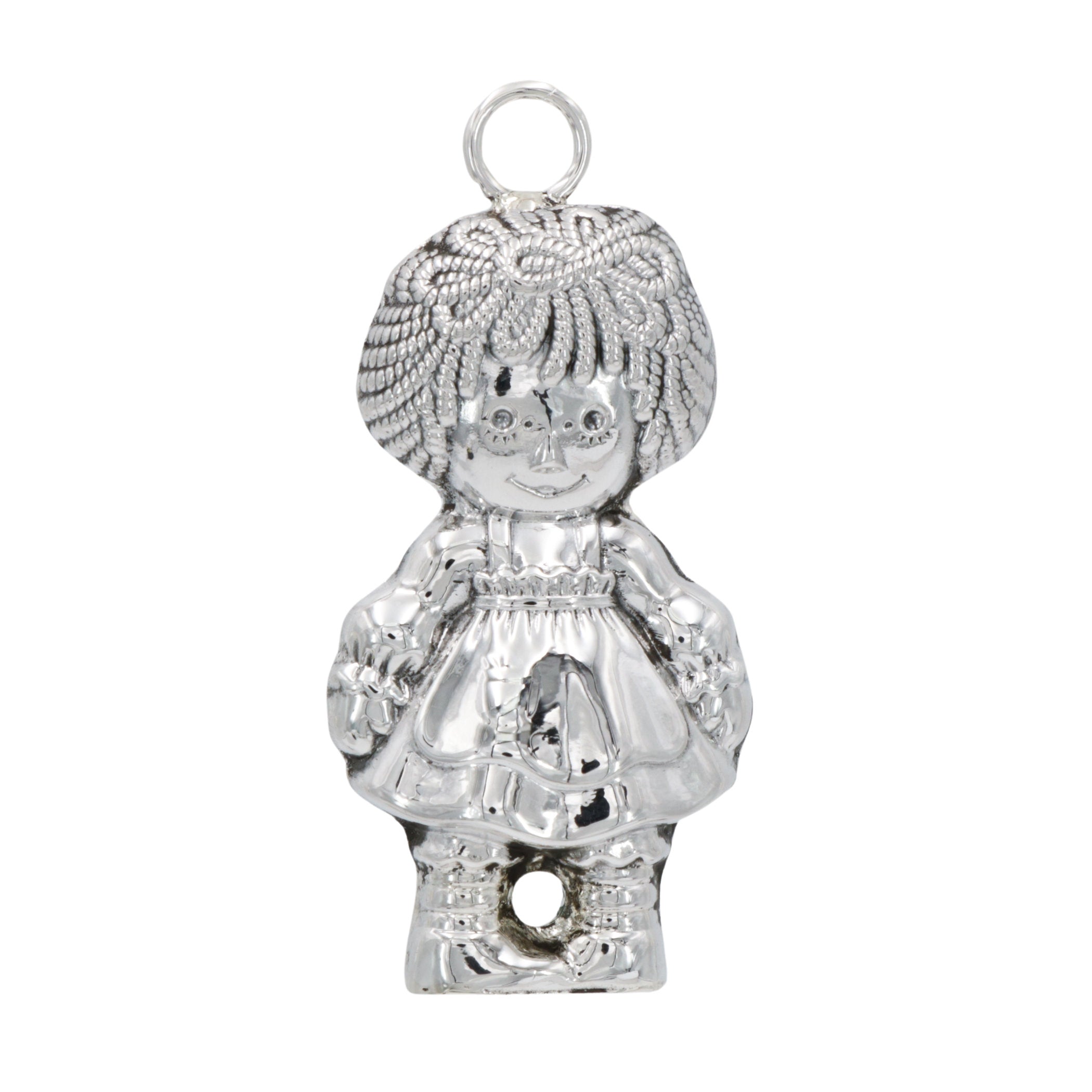 Sterling silver ornaments, front view