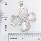 Detail view of 4 Photo Clover Heart Locket - Small highlighting design details