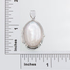 Detail view of Fresh Water Mother of Pearl Oval Locket Pendant highlighting Pearl, Mother of Pearl