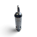 Back view of English Bobby's Whistle - Silver Plated - Made in England by ACME CITY showing 925 sterling silver hallmark