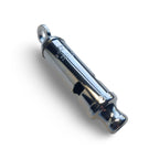 Sterling silver whistles, front view