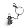 Sterling silver key chains, front view