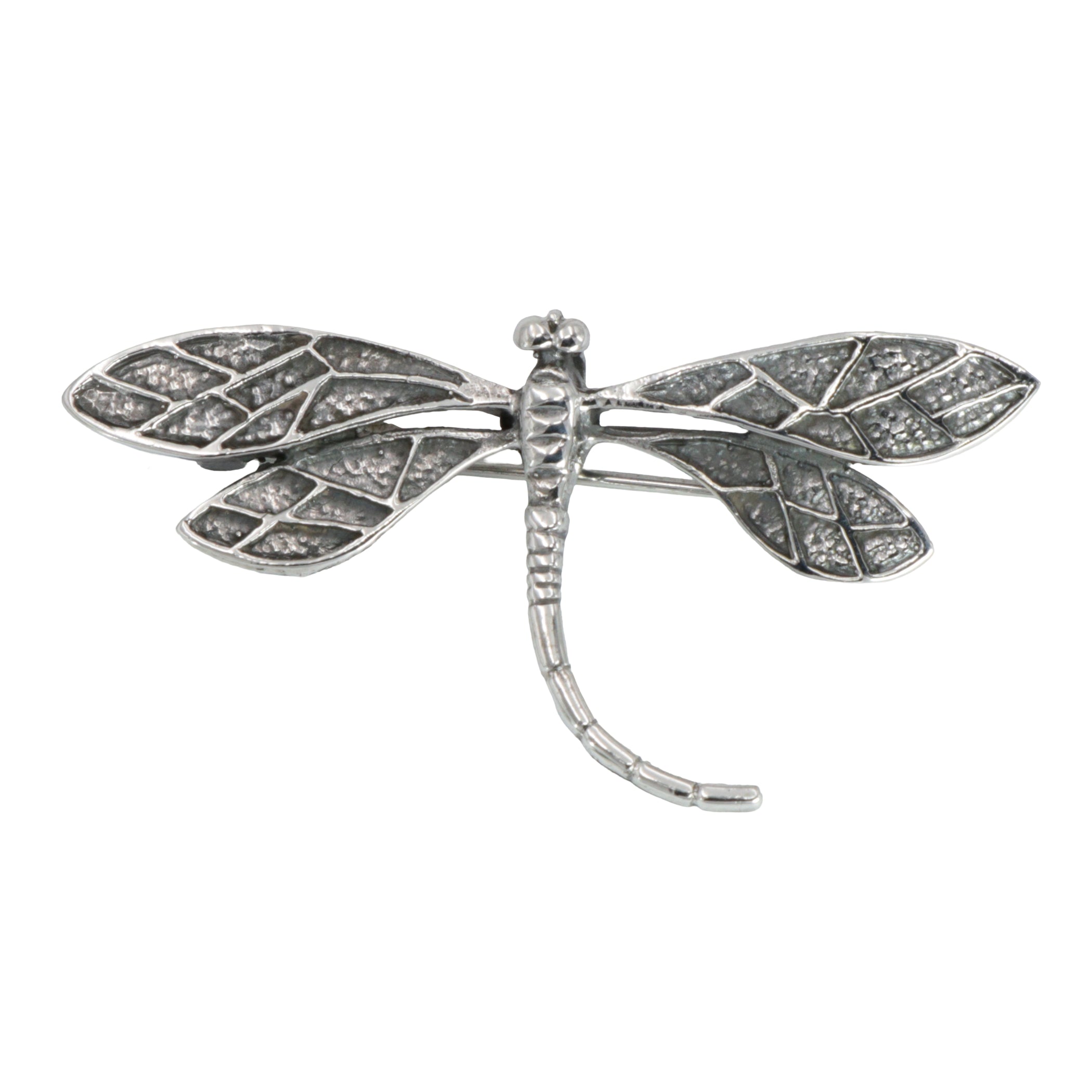 Sterling silver brooches / pins, front view