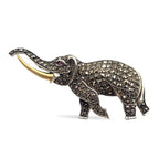 Marcasite, sterling silver brooches / pins, front view