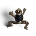 Marcasite, sterling silver brooches / pins, front view
