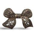 Marcasite, sterling silver brooches / pins, front view