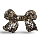 Marcasite, sterling silver brooches / pins, front view
