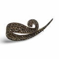 Marcasite, sterling silver brooches / pins, front view