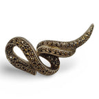 Marcasite, sterling silver brooches / pins, front view