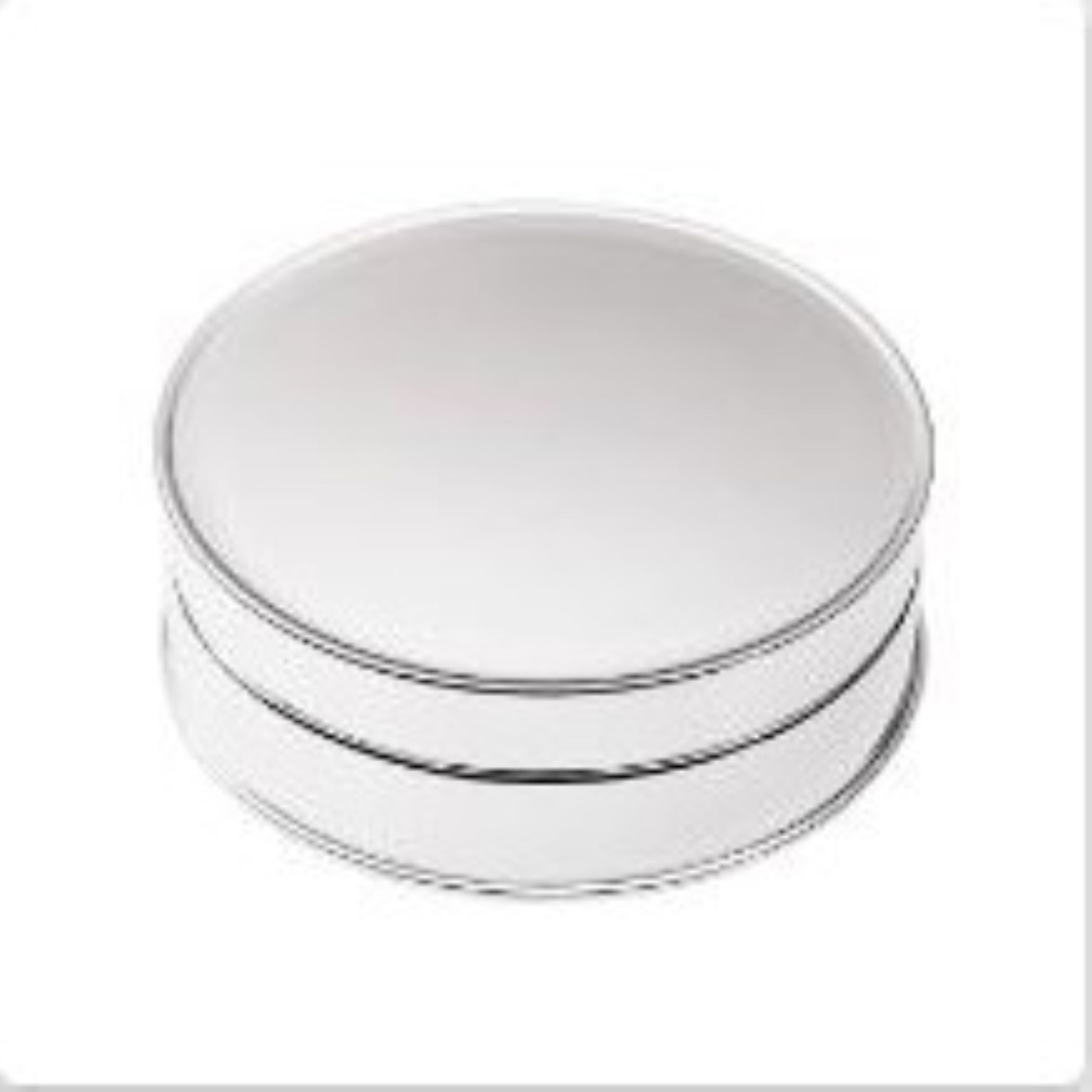 Sterling silver pillboxes, front view