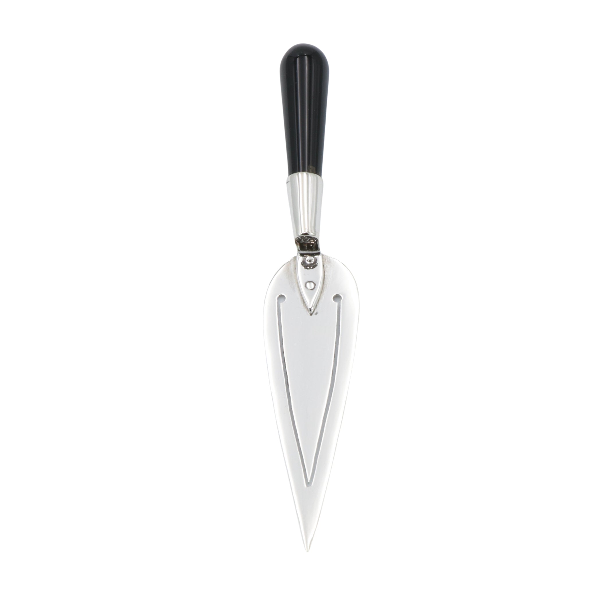 Black Onyx, Onyx, sterling silver bookmarks, front view