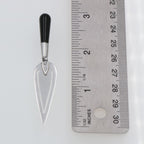 Detail view of Trowel Bookmark Black Onyx Handle highlighting Black Onyx, Onyx