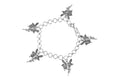 Sterling silver bracelets, front view