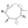 Sterling silver bracelets, front view