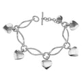 Sterling silver bracelets, front view
