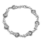 Filigree, sterling silver bracelets, front view