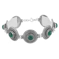 Filigree, sterling silver bracelets, front view