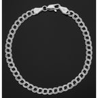 Sterling silver bracelets, front view