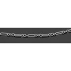 Sterling silver chains, front view