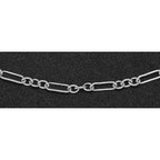 Sterling silver chains, front view