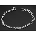 Sterling silver chains, front view
