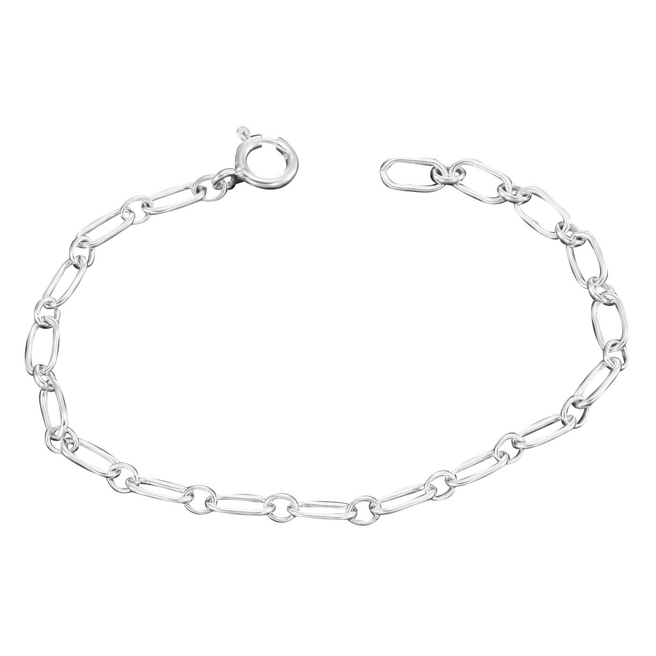 Sterling silver chains, front view