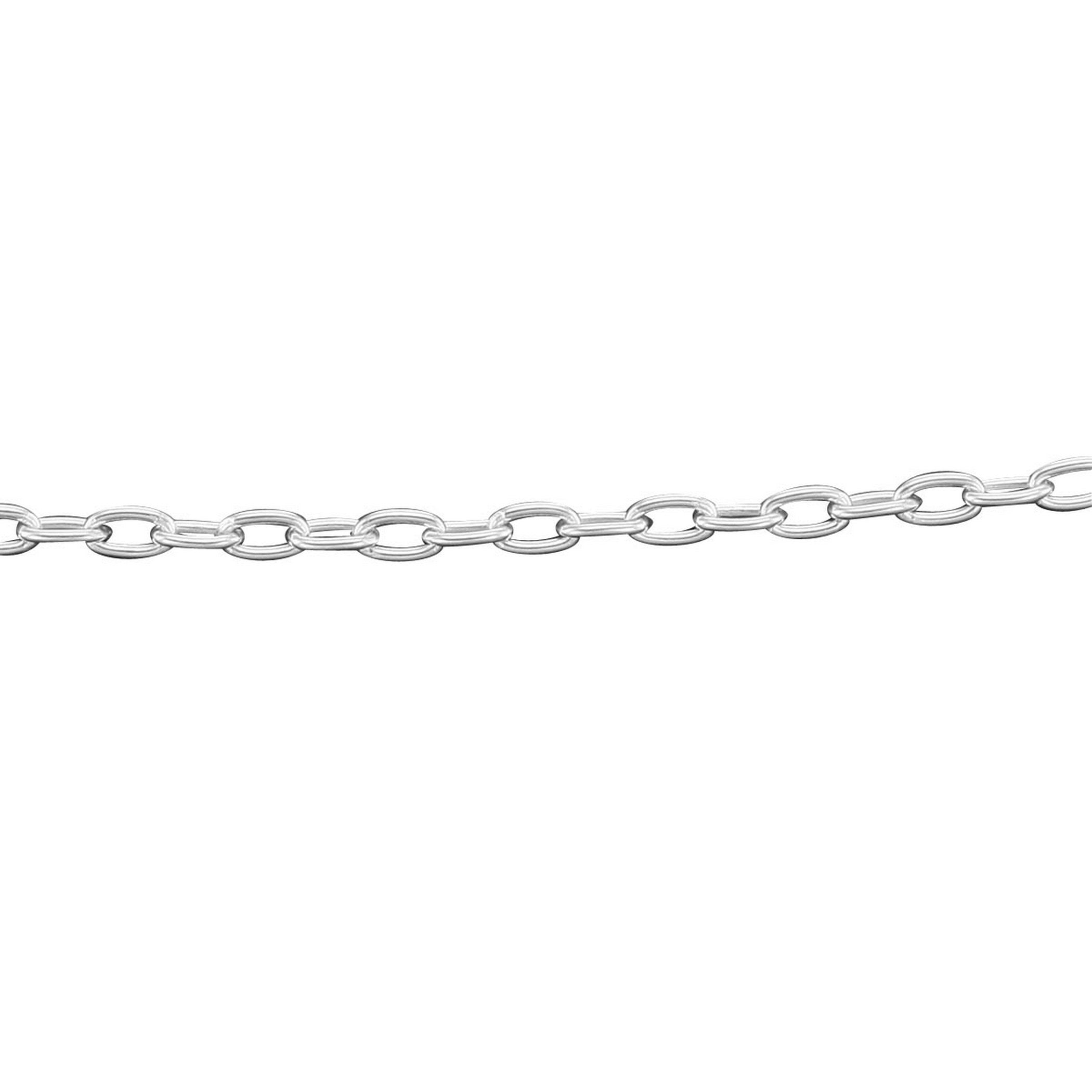 Sterling silver chains, front view