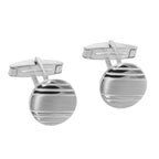 Sterling silver cuff links, front view