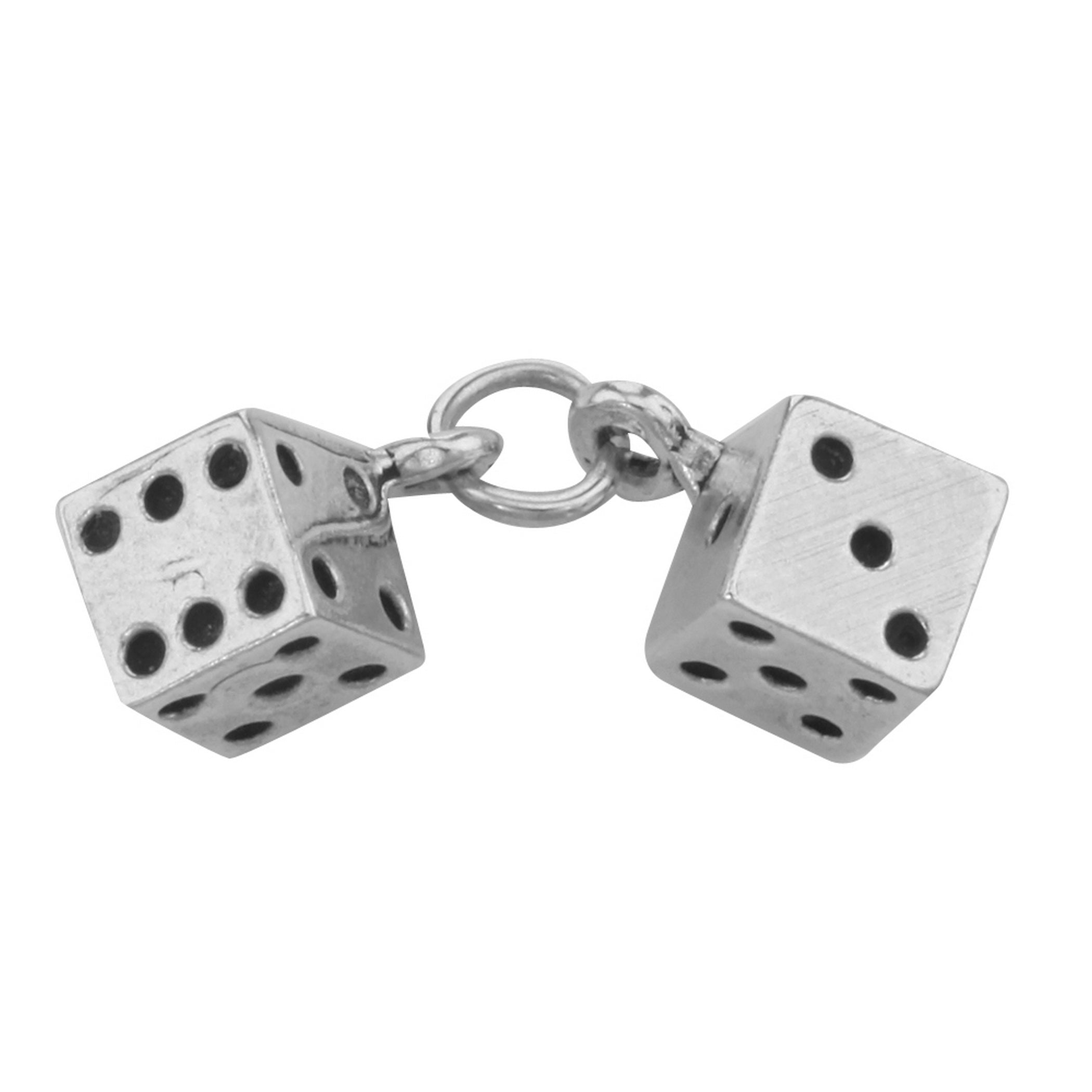 Sterling silver charms, front view