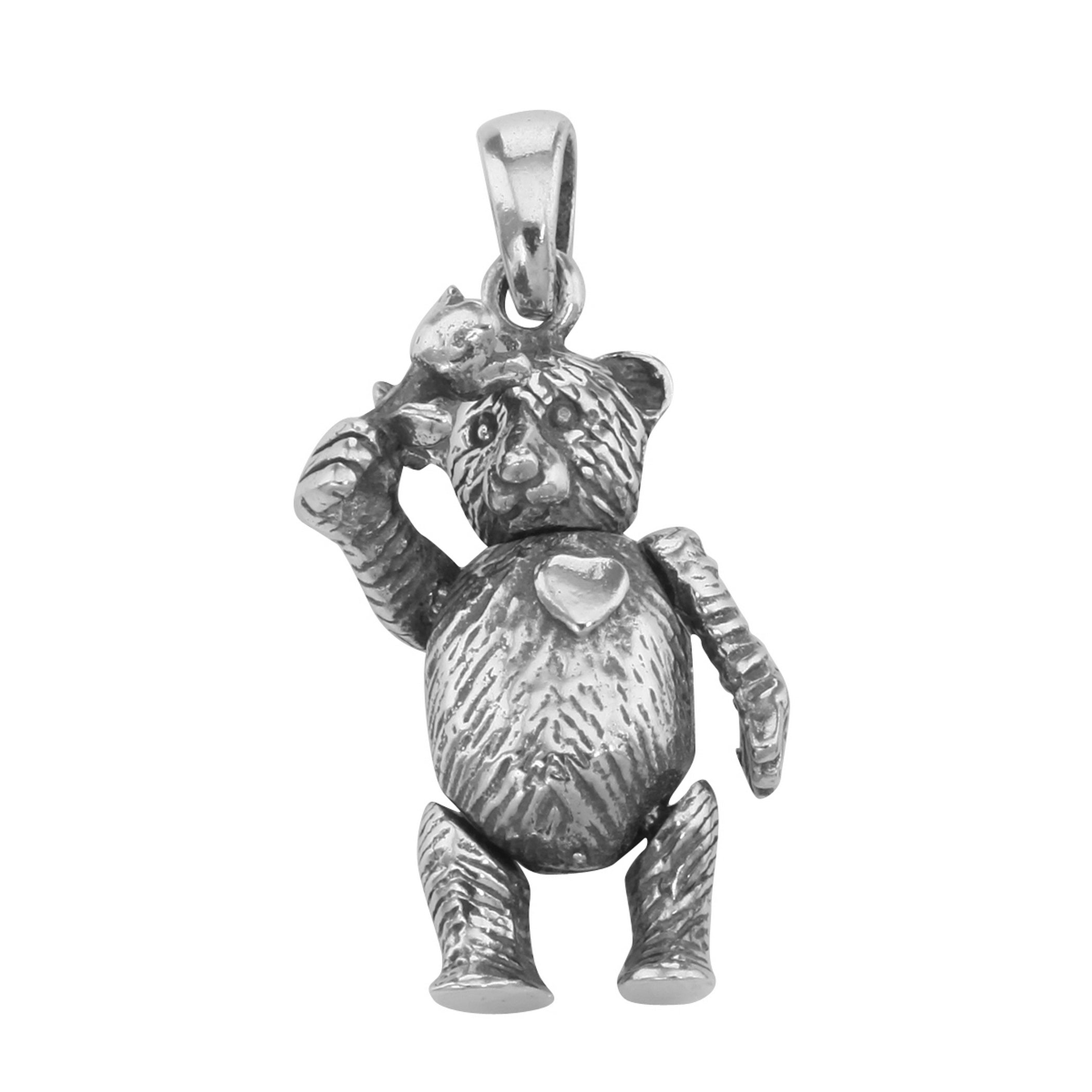 Sterling silver charms, front view
