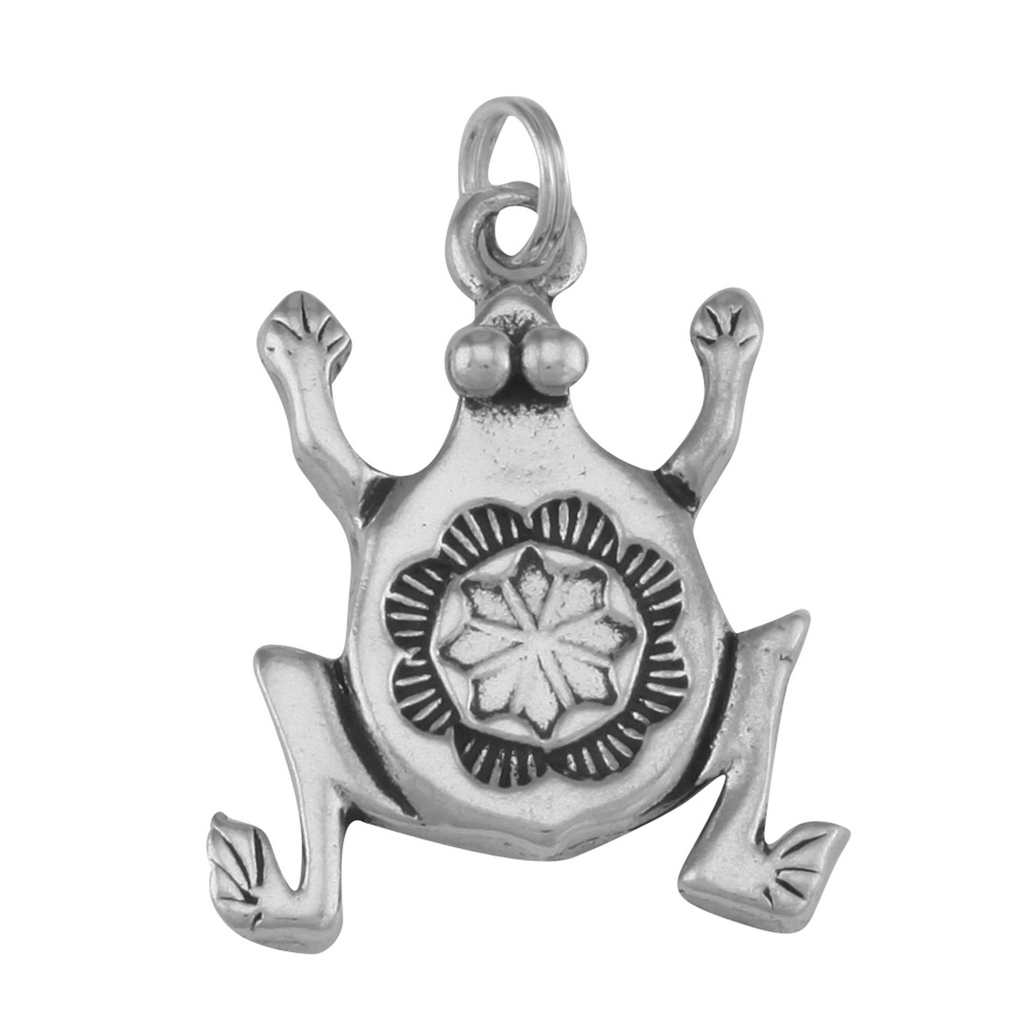 Sterling silver charms, front view