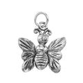 Sterling silver charms, front view