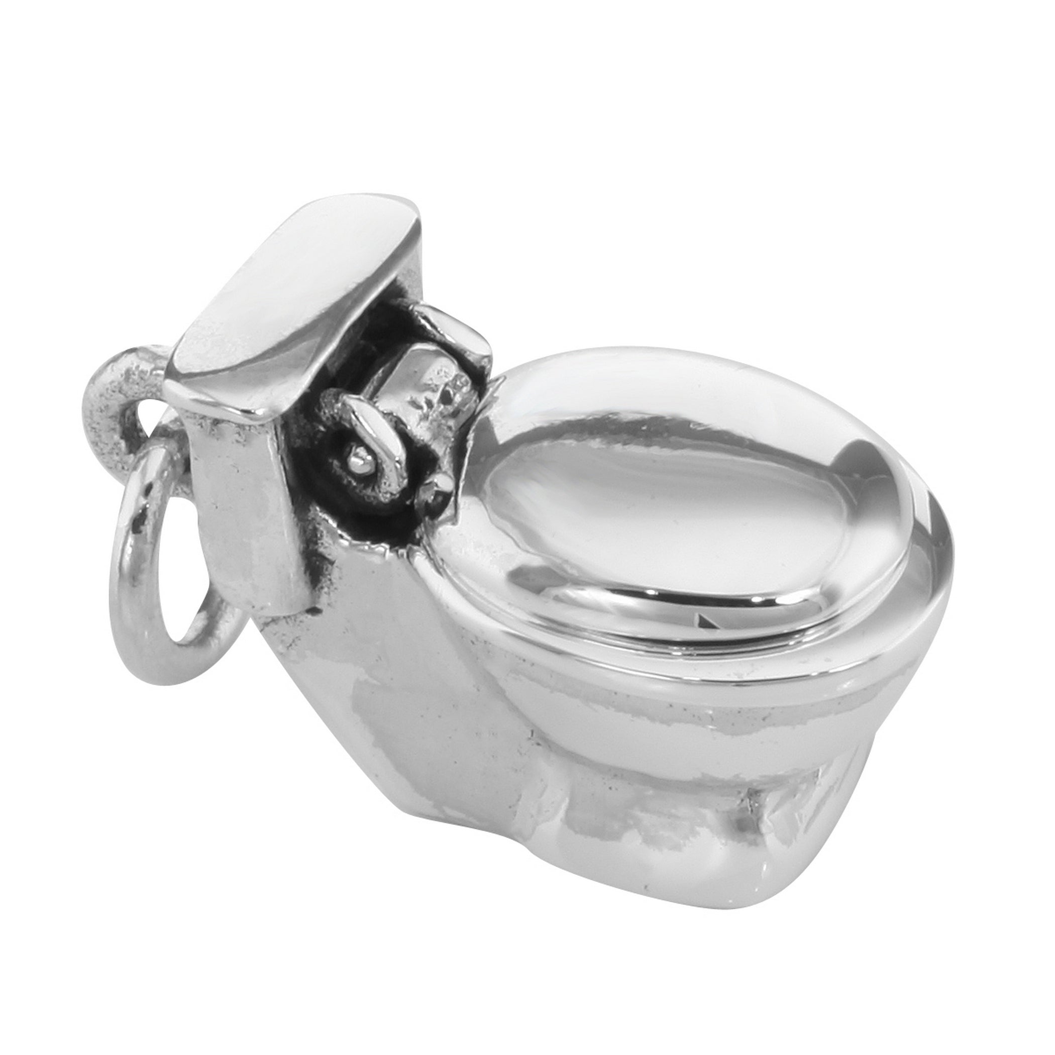 Sterling silver charms, front view