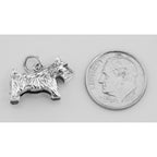 Detail view of Scottie Dog Charm Pendant highlighting design details