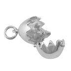 Sterling silver charms, front view