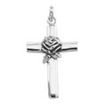 Sterling silver pendants, front view