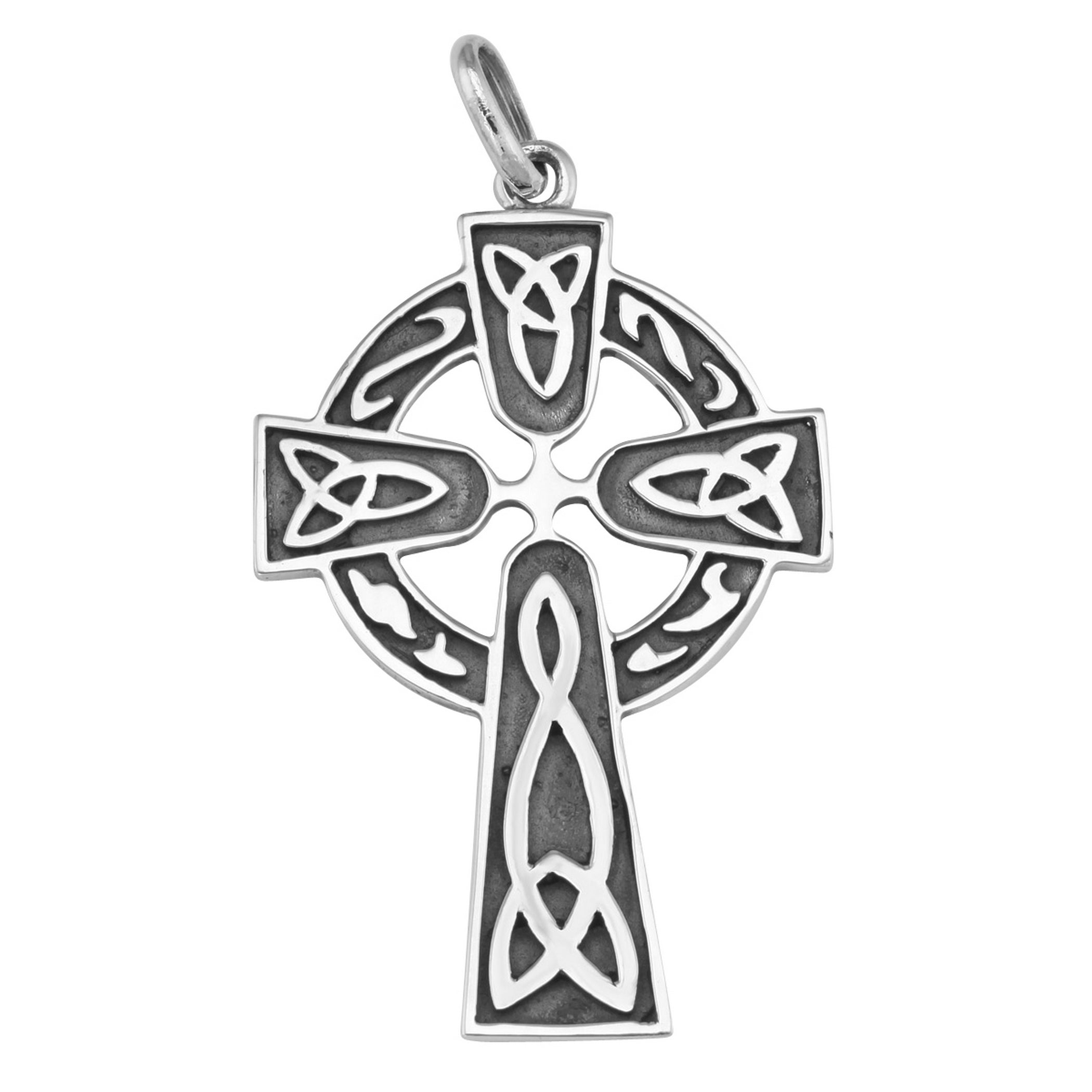 Sterling silver pendants, front view