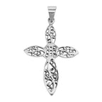 Antique style, sterling silver pendants, front view