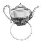 Sterling silver brooches / pins, front view