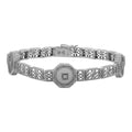 Art Deco style, CZ, Crystal, sterling silver bracelets, front view