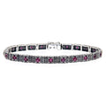 Victorian style, Ruby, sterling silver bracelets, front view