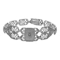 Victorian style, Pearl, Mother of Pearl, sterling silver bracelets, front view