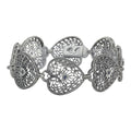 Victorian style, Sapphire, sterling silver bracelets, front view