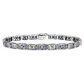 Victorian style, Amethyst, sterling silver bracelets, front view