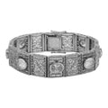 Art Deco style, CZ, sterling silver bracelets, front view