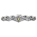 Victorian style, Diamond, sterling silver bracelets, front view