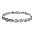 Victorian style, sterling silver bracelets, front view