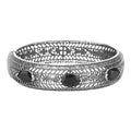 Art Deco style, sterling silver bangles, front view